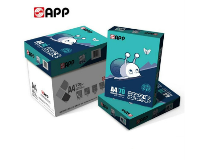 金光（APP）藍蝸牛 A4/70g 復(fù)印紙 500張/包 5包/箱（2500張）辦公學(xué)生用打印紙